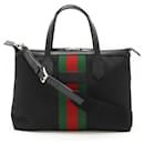 Bolsa tote Gucci Sherry Line com faixa Web