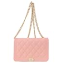 Cartera Larga Boy Chanel en Cuero Caviar Rosa