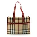 Burberry Check Pattern Tote Bag