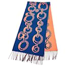 Hermes Cashmere Stole in Blue and Pink - Hermès