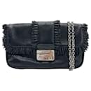 Bolso de hombro de cuero negro Christian Dior