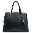 Fendi Selleria Black Leather Tote Bag