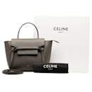 Bolsa de Cintura Nano Celine em Couro Cinza - Céline