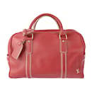 Borsa Boston in pelle rossa Louis Vuitton