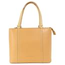 Beige Lederhandtasche von Burberry