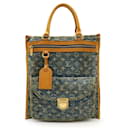 Sac tote plat en denim Monogram Louis Vuitton