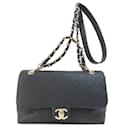 Chanel Matelasse Handbag in Black Caviar Leather