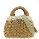 Prada Canapa BN2889 Raffia Handbag