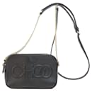 Bolso de hombro de cuero negro con cadena Jimmy Choo