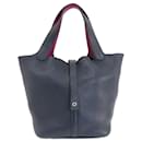 Sac à main Hermes Picotin Lock MM en Bleu Nuit - Hermès