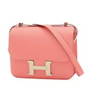 Sac à épaule Hermes Constance 24 en Rose Confetti - Hermès