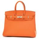 Sac à main Hermes Birkin 25 en Togo Orange Ambre - Hermès