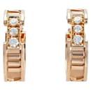 Tiffany Atlas K18PG Pink Gold Hoop Earrings - Tiffany & Co