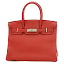 Sac à main Hermes Birkin 30 en Togo Rouge Kazak - Hermès