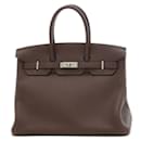 Bolso Hermès Birkin 35 en cuero Togo Burdeos