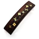 Barrette en bois de tigre marron foncé Louis Vuitton