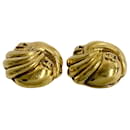 Chanel 23 Engraved Coco Mark Motif Clip Earrings