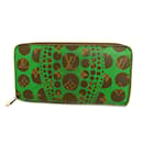 Louis Vuitton Long Wallet Monogram Pumpkin Dot Zippy M60451 Vert Yayoi Kusama