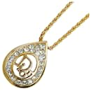 Christian Dior Rhinestone Teardrop Motif Necklace