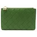 Bottega Veneta Intrecciato Dark Green Leather Bi-Fold Wallet