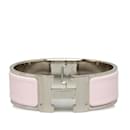 Hermes Click-Clack H GM Bangle in Silver Pink - Hermès