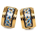 Hermes Enamel Cloisonné Clip Earrings - Hermès