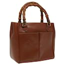 Sac à main en cuir marron GUCCI Bamboo 000 122 0316 Auth 81328 - Gucci