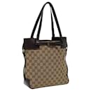 Bolsa tote em canvas GG Gucci bege 107757 Auth 80825