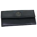 CELINE Long Wallet Cuir Noir Auth 81009 - Céline