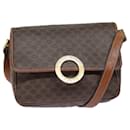 CELINE Macadam Canvas Shoulder Bag PVC Leather Brown Auth 79818 - Céline