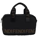 Sac à main FENDI en toile noir et marron Auth bs15716 - Fendi