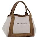 BALENCIAGA Handtasche S Navy kabas aus Canvas Beige Weiß 339933 Auth bs15696 - Balenciaga