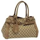 Bolsa de mão de corrida em canvas GG Gucci bege 247183 Auth yk13303