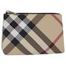 Pochette in PVC beige con motivo Nova Check di BURBERRY Auth 80931 - Burberry