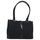 GUCCI Jackie GG Canvas Shoulder Bag Black 002 1073 Auth 81163 - Gucci