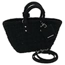 BALENCIAGA Bistro Hand Bag Canvas 2way Black 671342 Auth bs15695 - Balenciaga