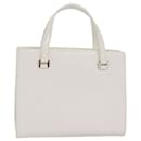 BURBERRY Nova Check Hand Bag Enamel White Auth ep4744 - Burberry