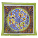 HERMES Carre 90 Scarf ""www.hermes.com"" Silk Green Auth ac3032 - Hermès