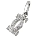 Cartier 2C Diamond Ladies Charm in 18K White Gold