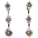 18K White Gold Earrings with Natural Diamonds - Autre Marque