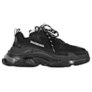 Balenciaga Triple S Sneakers in Black Polyester