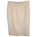 Alexander McQueen Knee-Length Skirt in White Viscose - Alexander Mcqueen