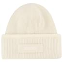 Le Bonnet Gros Grain Beanie - Jacquemus - Wool - White