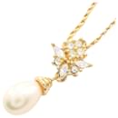 Dior Pearl Rhinestone Necklace  Metal Necklace in Great Condition