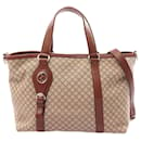 Sac fourre-tout en toile Gucci GG 141470 en très bon état