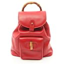 Gucci Bamboo Mini Backpack Leather Backpack 00320580030 in Very Good Condition