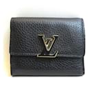 Louis Vuitton Capucines XS Wallet Black Pink