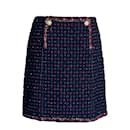 6K$ Embroidered Tweed Skirt - Chanel