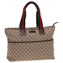 Sac fourre-tout GUCCI GG Canvas Web Sherry Line Beige Vert Rouge 155524 Auth ep4699 - Gucci