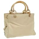 PRADA Hand Bag Nylon Beige Auth 81812 - Prada